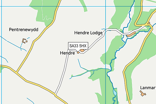 SA33 5HX map - OS VectorMap District (Ordnance Survey)