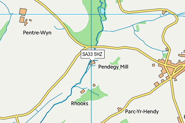 SA33 5HZ map - OS VectorMap District (Ordnance Survey)