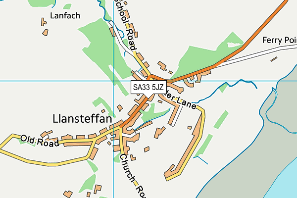 SA33 5JZ map - OS VectorMap District (Ordnance Survey)