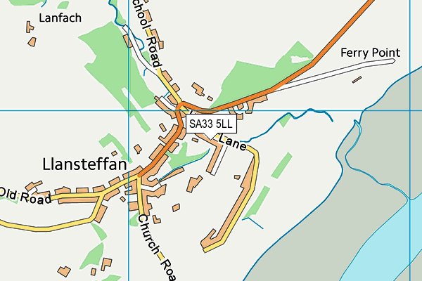 SA33 5LL map - OS VectorMap District (Ordnance Survey)