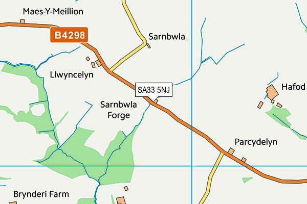 SA33 5NJ map - OS VectorMap District (Ordnance Survey)