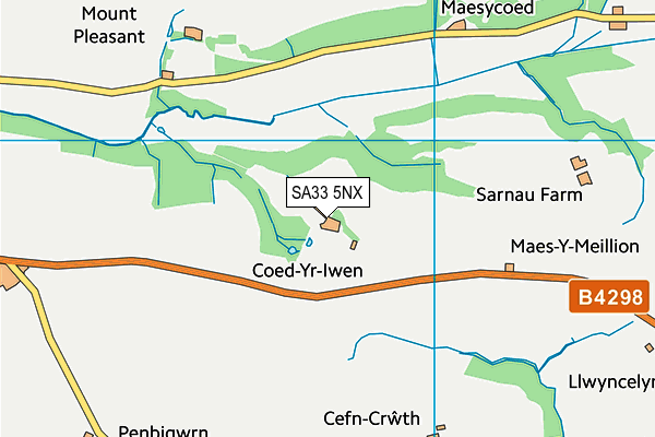 SA33 5NX map - OS VectorMap District (Ordnance Survey)