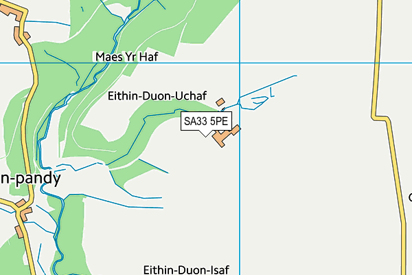 SA33 5PE map - OS VectorMap District (Ordnance Survey)
