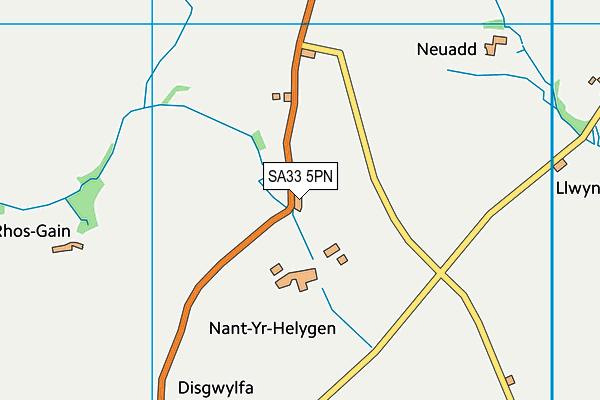 SA33 5PN map - OS VectorMap District (Ordnance Survey)