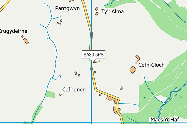 SA33 5PS map - OS VectorMap District (Ordnance Survey)