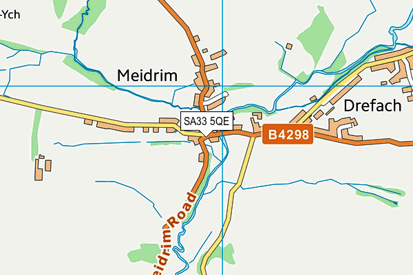 SA33 5QE map - OS VectorMap District (Ordnance Survey)