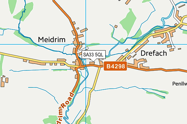 SA33 5QL map - OS VectorMap District (Ordnance Survey)