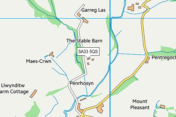 SA33 5QS map - OS VectorMap District (Ordnance Survey)