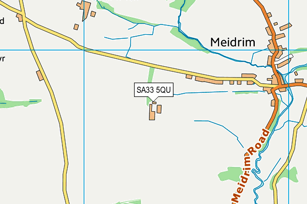 SA33 5QU map - OS VectorMap District (Ordnance Survey)