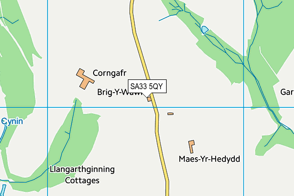 SA33 5QY map - OS VectorMap District (Ordnance Survey)