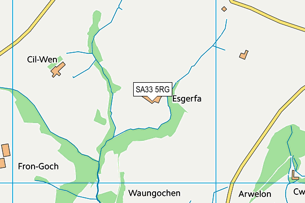 SA33 5RG map - OS VectorMap District (Ordnance Survey)