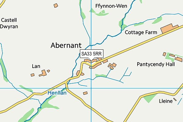 Abernant C.P. School map (SA33 5RR) - OS VectorMap District (Ordnance Survey)