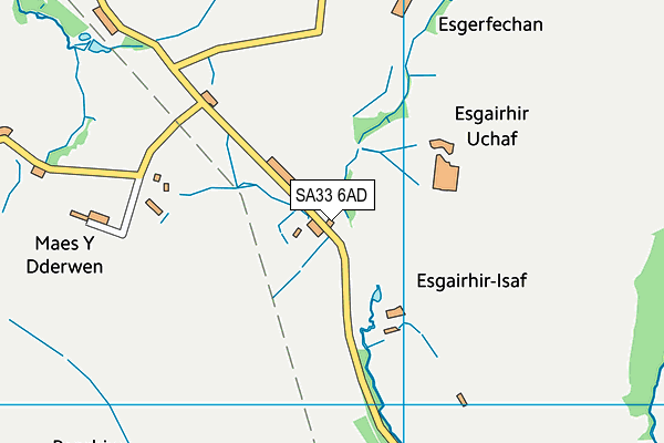 SA33 6AD map - OS VectorMap District (Ordnance Survey)
