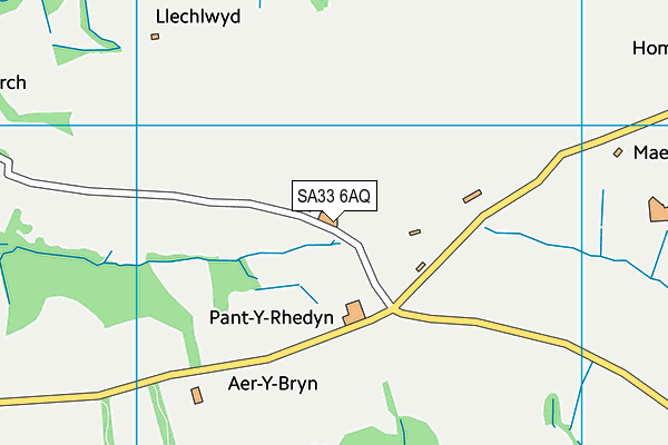 SA33 6AQ map - OS VectorMap District (Ordnance Survey)