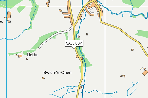 SA33 6BP map - OS VectorMap District (Ordnance Survey)