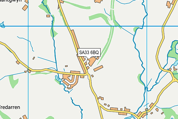 SA33 6BQ map - OS VectorMap District (Ordnance Survey)