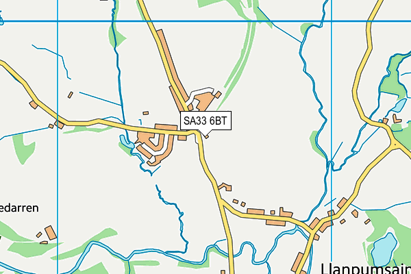 SA33 6BT map - OS VectorMap District (Ordnance Survey)