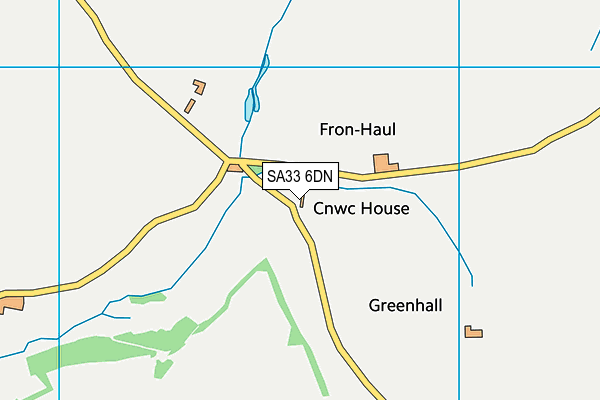 SA33 6DN map - OS VectorMap District (Ordnance Survey)