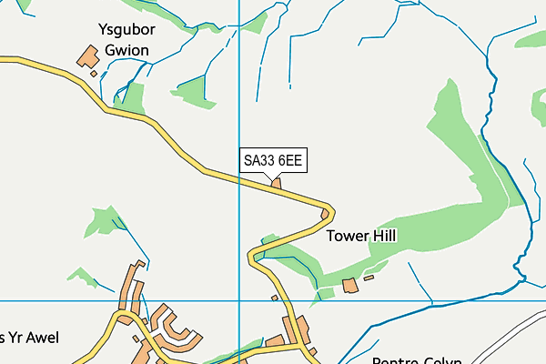 SA33 6EE map - OS VectorMap District (Ordnance Survey)