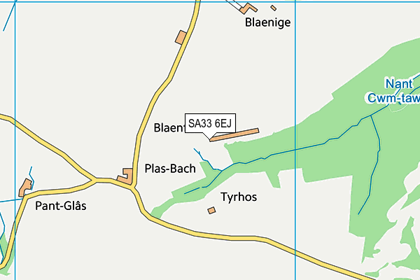 SA33 6EJ map - OS VectorMap District (Ordnance Survey)