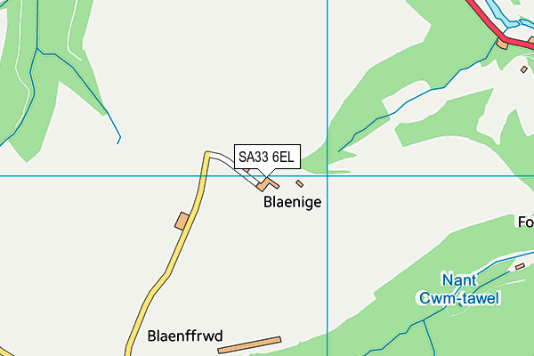 SA33 6EL map - OS VectorMap District (Ordnance Survey)