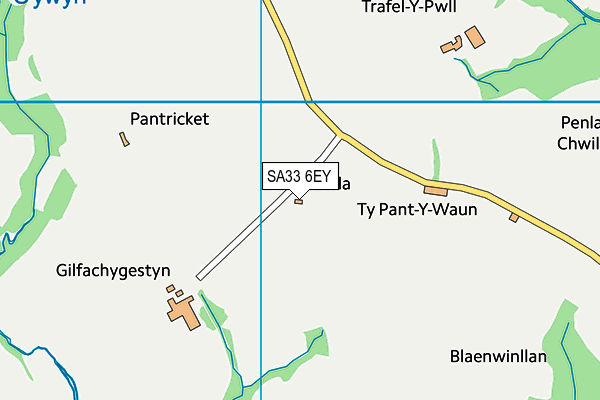 SA33 6EY map - OS VectorMap District (Ordnance Survey)