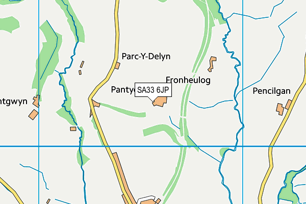 SA33 6JP map - OS VectorMap District (Ordnance Survey)