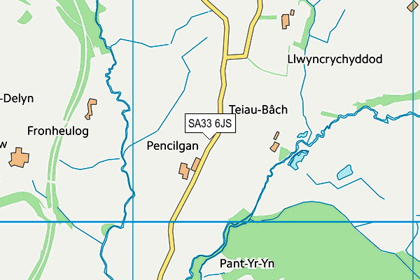 SA33 6JS map - OS VectorMap District (Ordnance Survey)