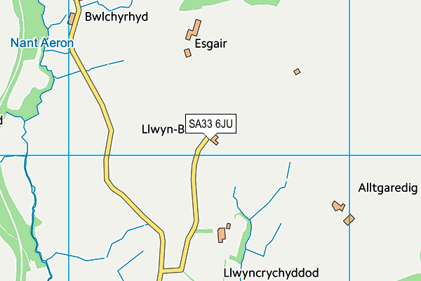 SA33 6JU map - OS VectorMap District (Ordnance Survey)