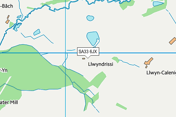 SA33 6JX map - OS VectorMap District (Ordnance Survey)