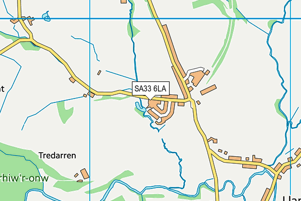 SA33 6LA map - OS VectorMap District (Ordnance Survey)