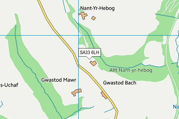 SA33 6LH map - OS VectorMap District (Ordnance Survey)