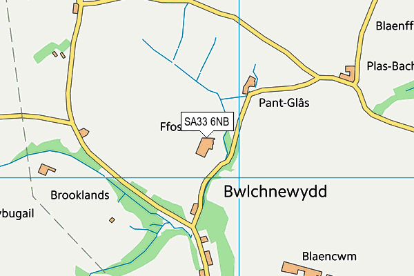 SA33 6NB map - OS VectorMap District (Ordnance Survey)