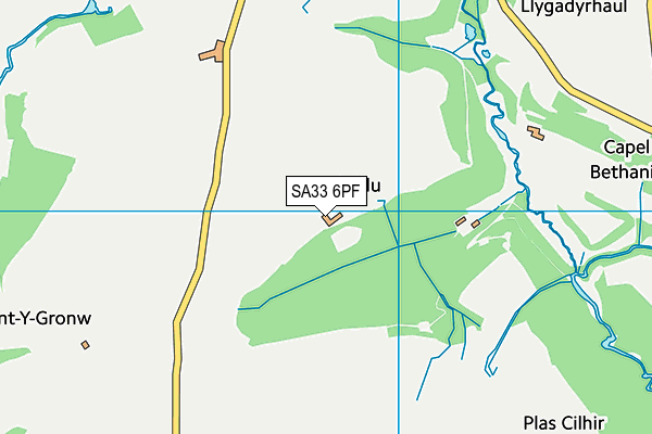 SA33 6PF map - OS VectorMap District (Ordnance Survey)