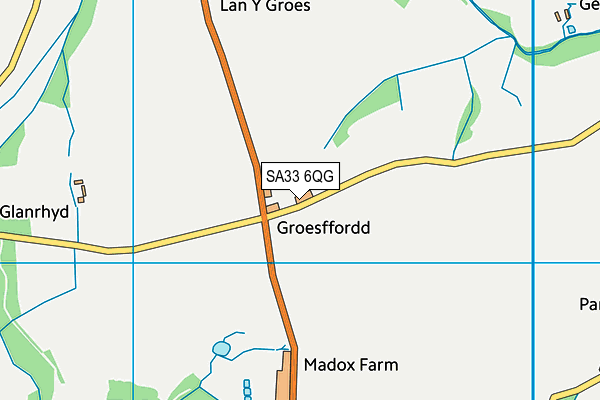 SA33 6QG map - OS VectorMap District (Ordnance Survey)