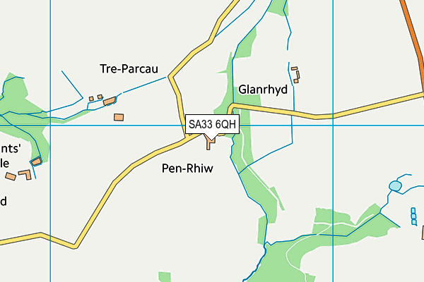 SA33 6QH map - OS VectorMap District (Ordnance Survey)