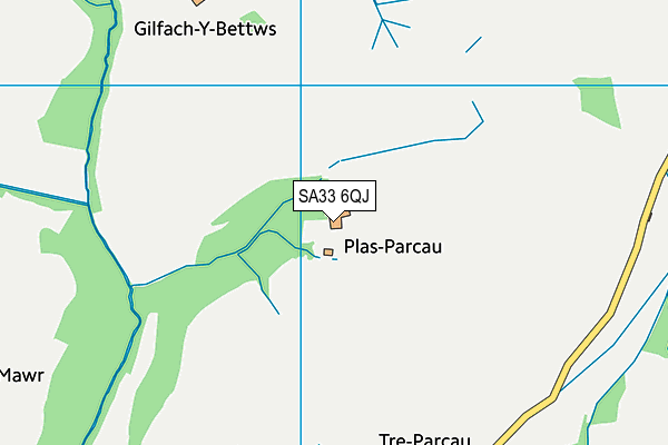 SA33 6QJ map - OS VectorMap District (Ordnance Survey)