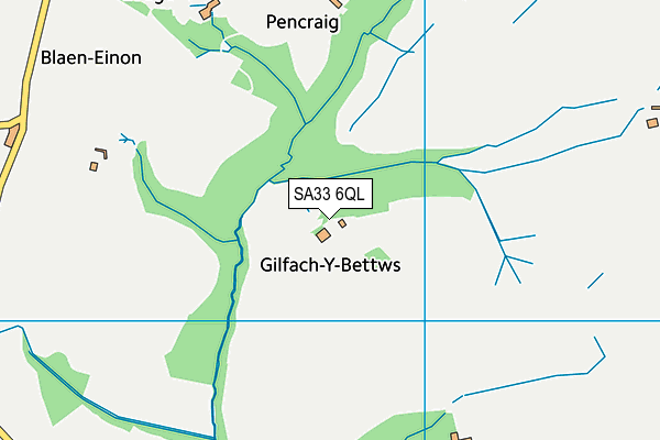 SA33 6QL map - OS VectorMap District (Ordnance Survey)