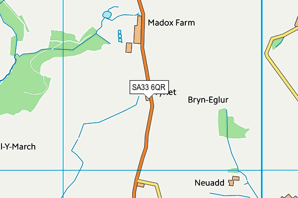 SA33 6QR map - OS VectorMap District (Ordnance Survey)