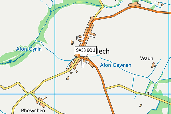 SA33 6QU map - OS VectorMap District (Ordnance Survey)