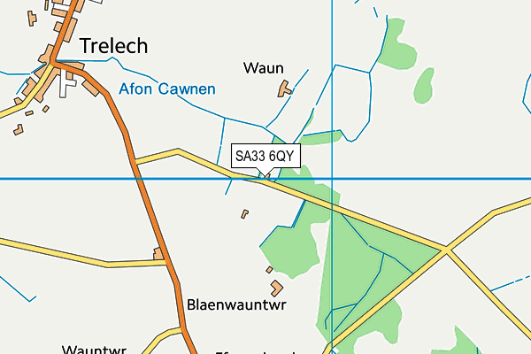 SA33 6QY map - OS VectorMap District (Ordnance Survey)