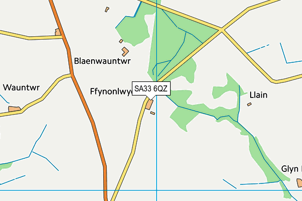 SA33 6QZ map - OS VectorMap District (Ordnance Survey)
