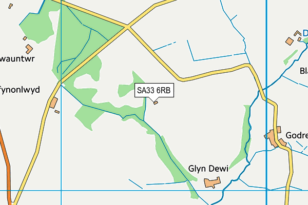 SA33 6RB map - OS VectorMap District (Ordnance Survey)