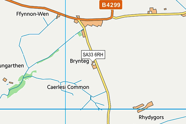 SA33 6RH map - OS VectorMap District (Ordnance Survey)