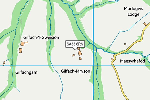 SA33 6RN map - OS VectorMap District (Ordnance Survey)