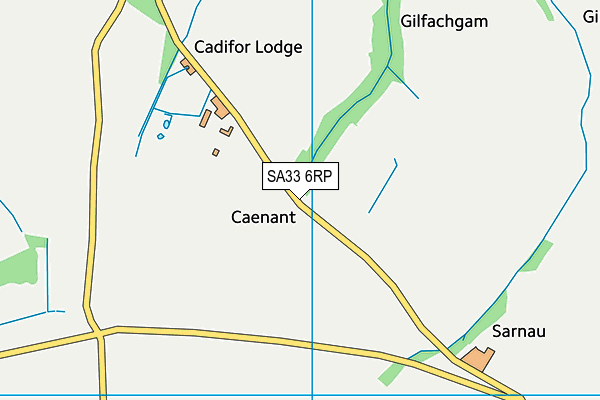 SA33 6RP map - OS VectorMap District (Ordnance Survey)