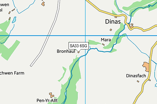 SA33 6SG map - OS VectorMap District (Ordnance Survey)