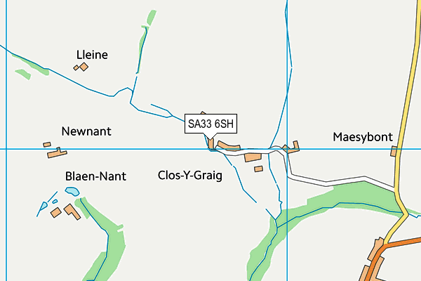 SA33 6SH map - OS VectorMap District (Ordnance Survey)