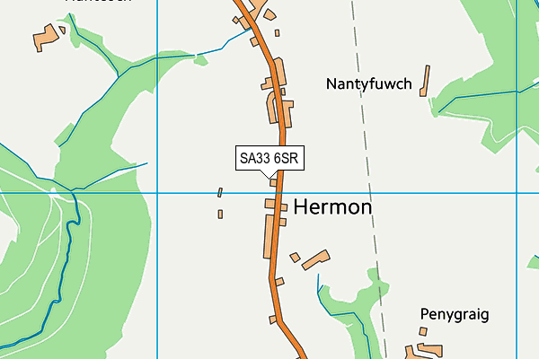 SA33 6SR map - OS VectorMap District (Ordnance Survey)