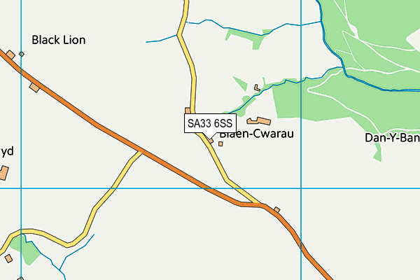 SA33 6SS map - OS VectorMap District (Ordnance Survey)